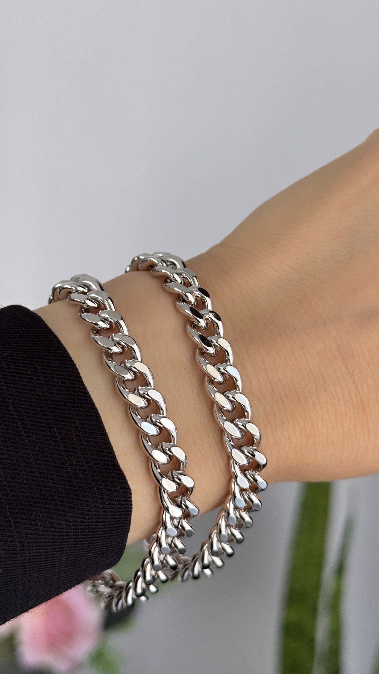 Çelik Kalın Zincir Bileklik