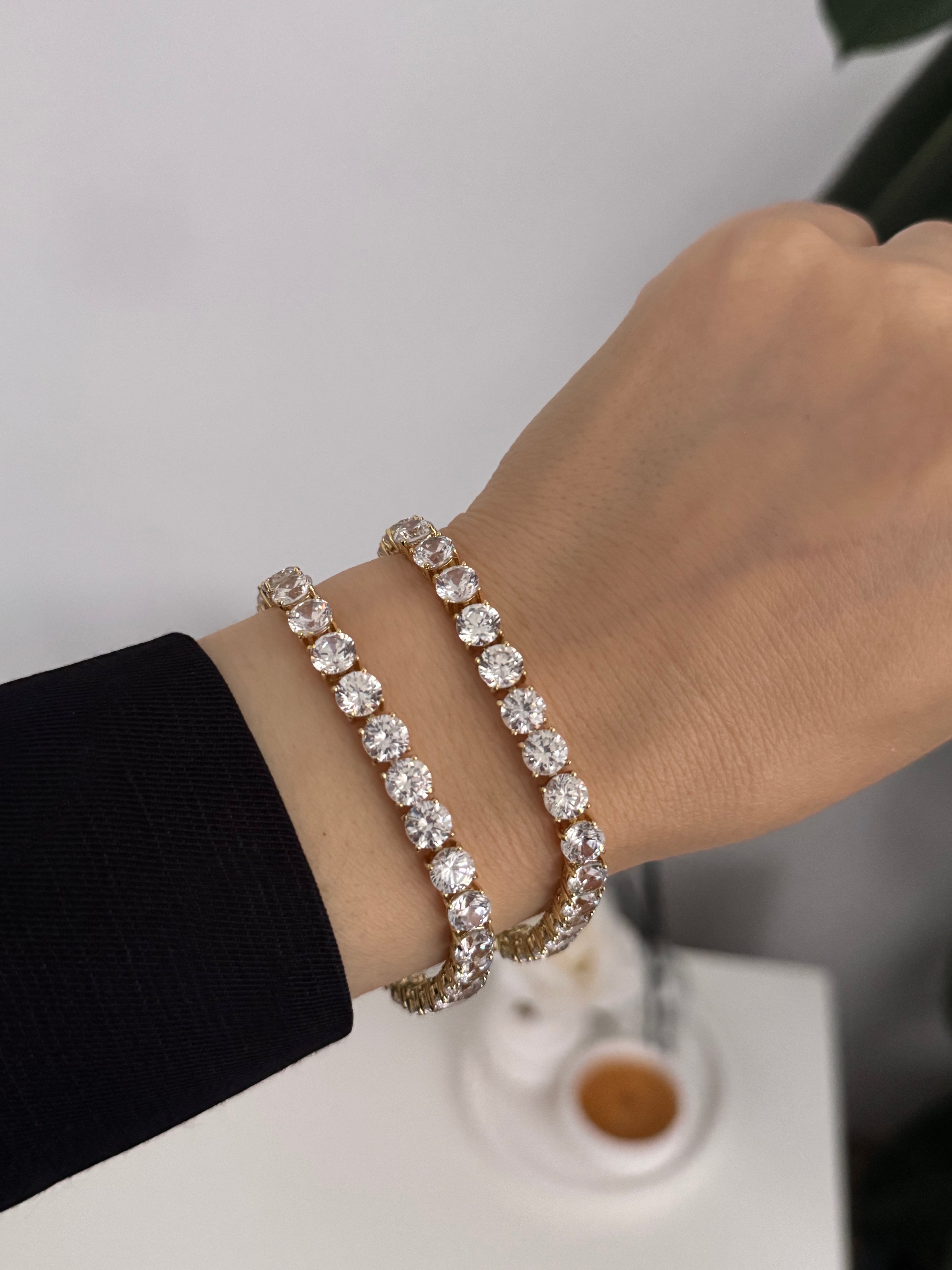 Çelik Büyük Taşlı Suyolu Bileklik