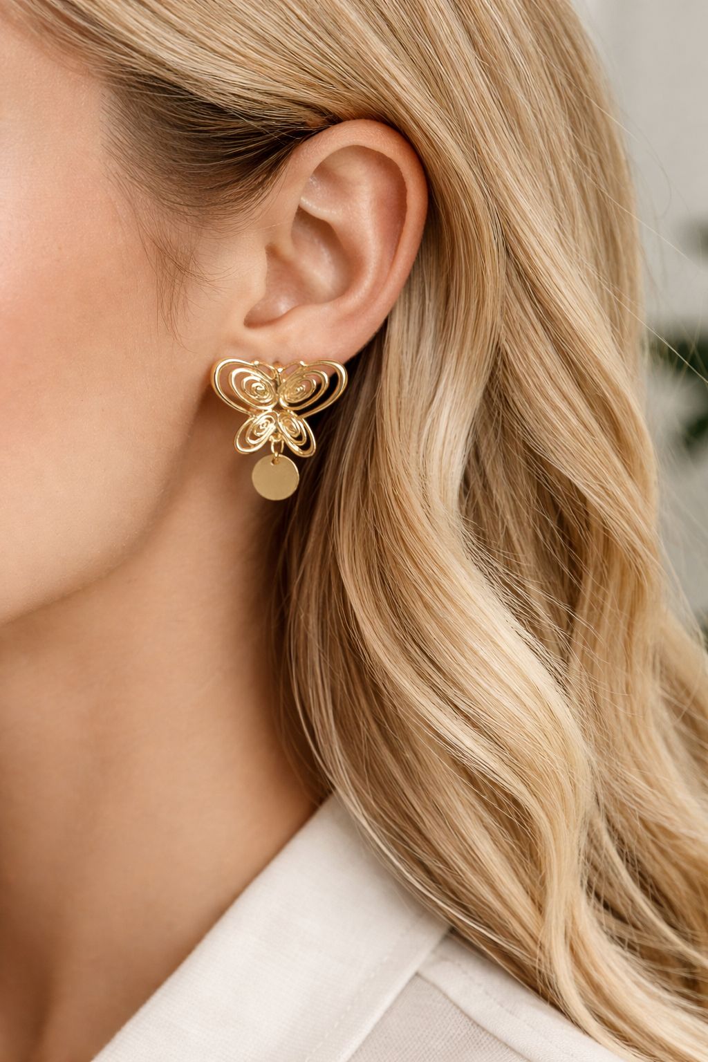 Altın Kaplama Füsun Küpe